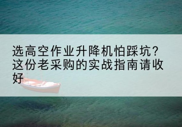 新民高空作业升降机厂家推荐-选高空作业升降机怕踩坑？这份老采购的实战指南请收好